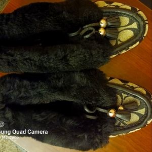 Coach slippers! Barely worn! Mint condition!